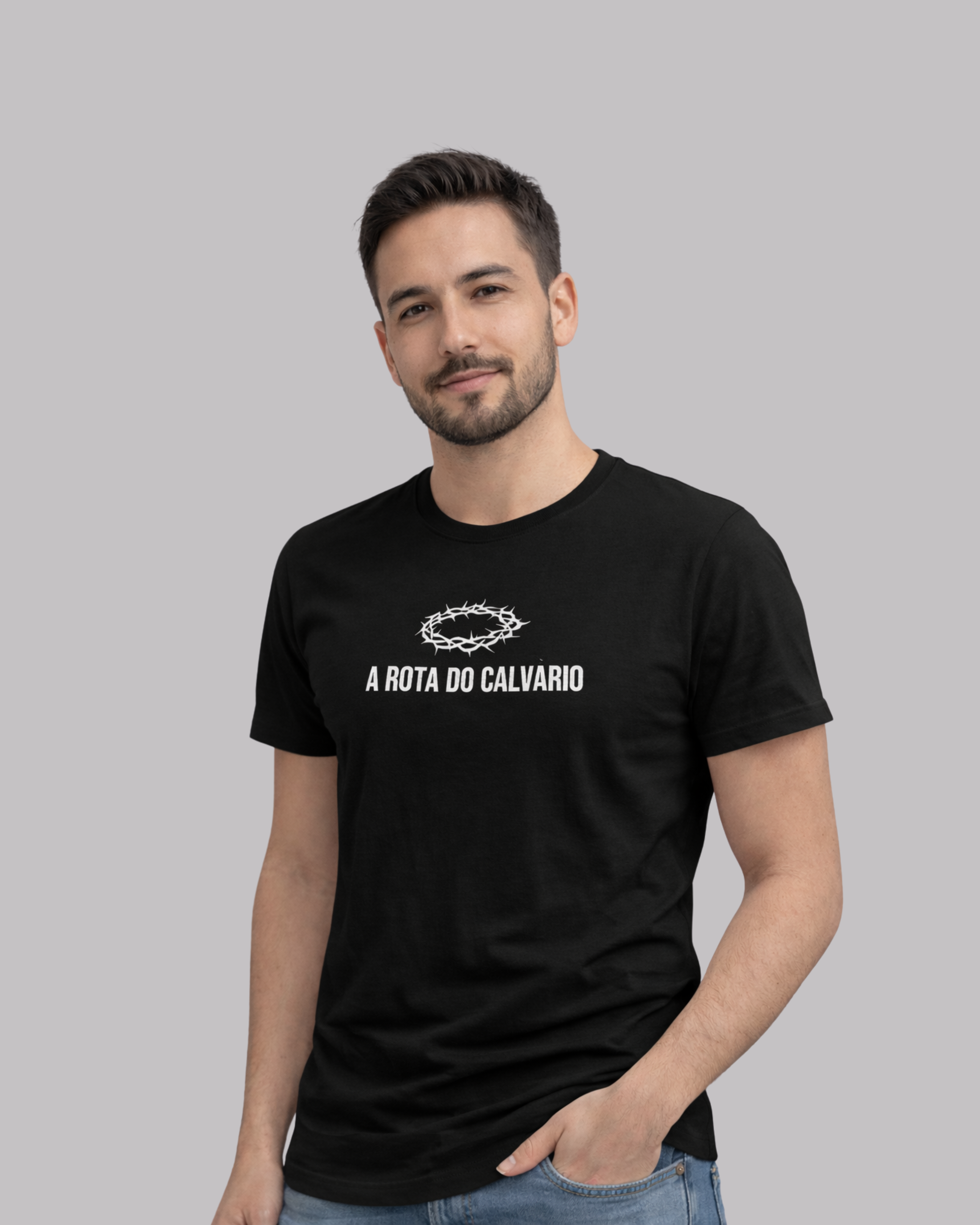 Camiseta Hering Masculina Preta Premium - A Rota do Calvário