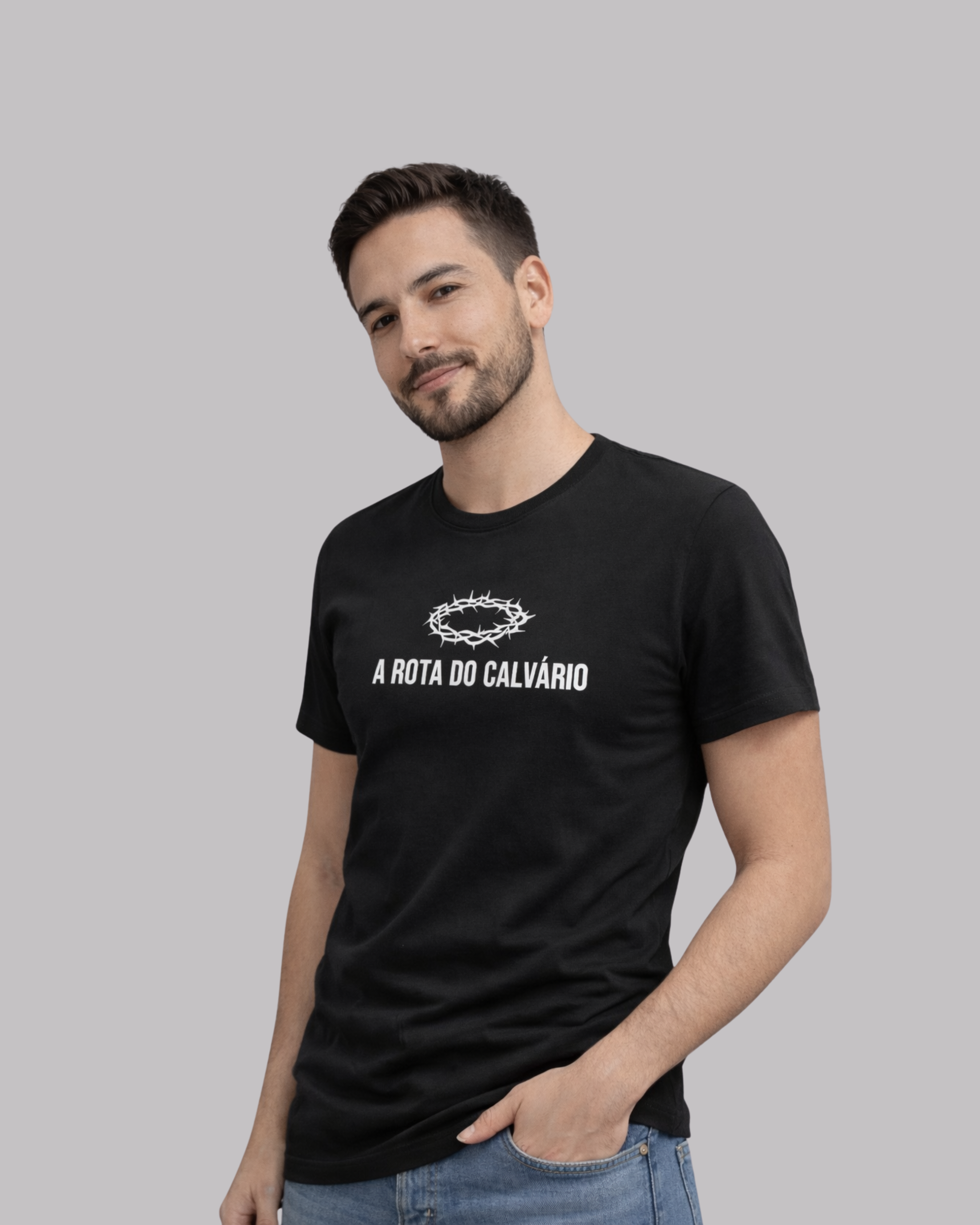 Camiseta Hering Masculina Preta Premium - A Rota do Calvário