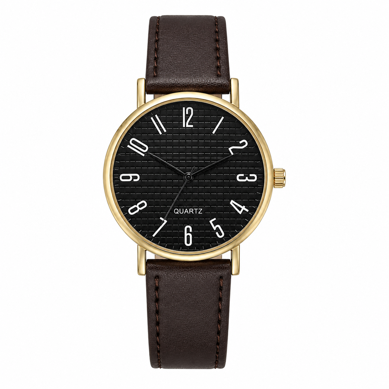 Relógio Eclipse Gold Premium Couro Social Masculino