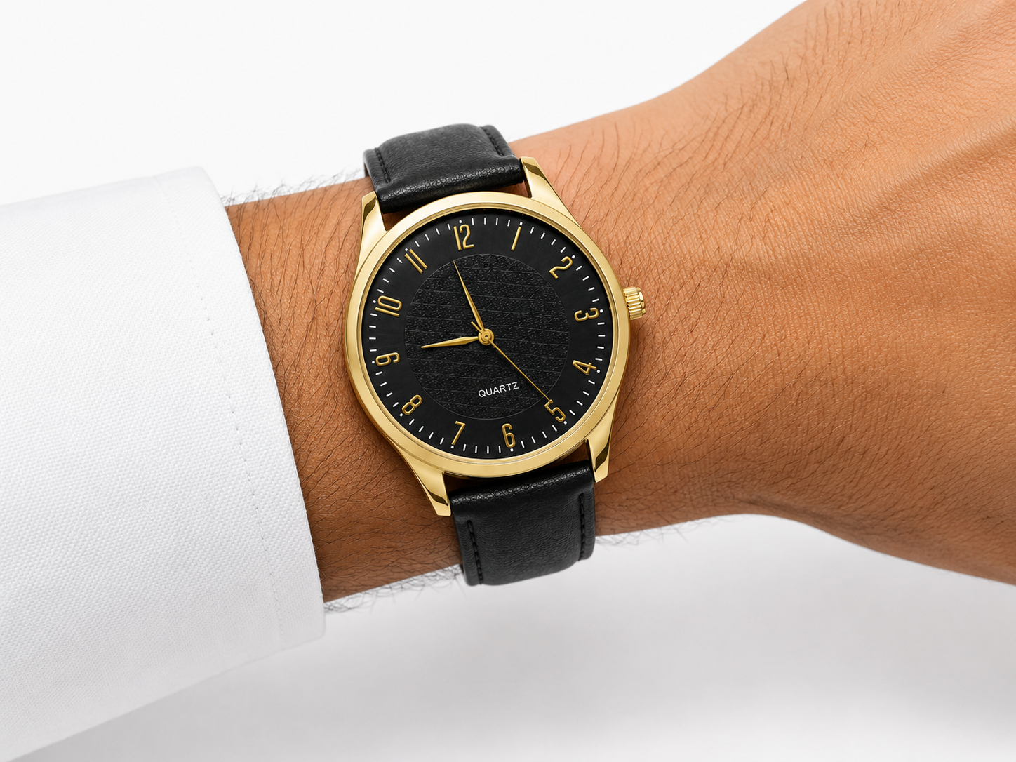 Relógio Eclipse Gold Premium Couro Social Masculino
